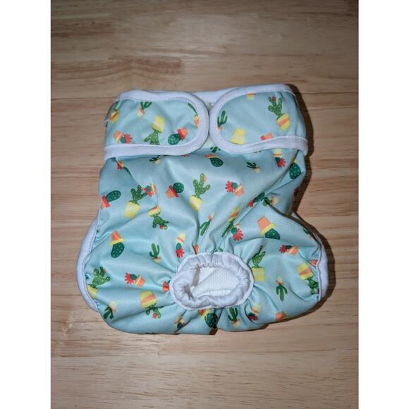 Pet Magasin Cute Cactus Print Washable Dog Diaper w/ Waterproof Layer SZ M - Picture 1 of 6